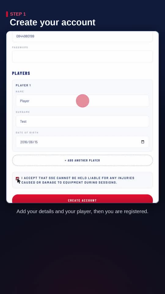 Create your account